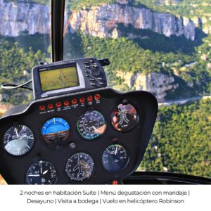 Pack eno-gastronómico con vuelo en helicóptero a Montserrat